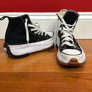 Converse Run Star Hike Hi Women Shoes Sneakers Black size 4.5